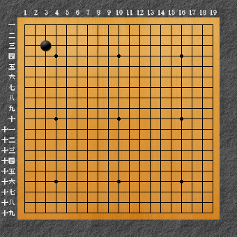 囲碁ひも理論2 左上三々