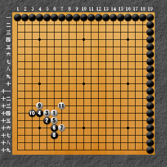 囲碁ひも理論 変化図2-1
