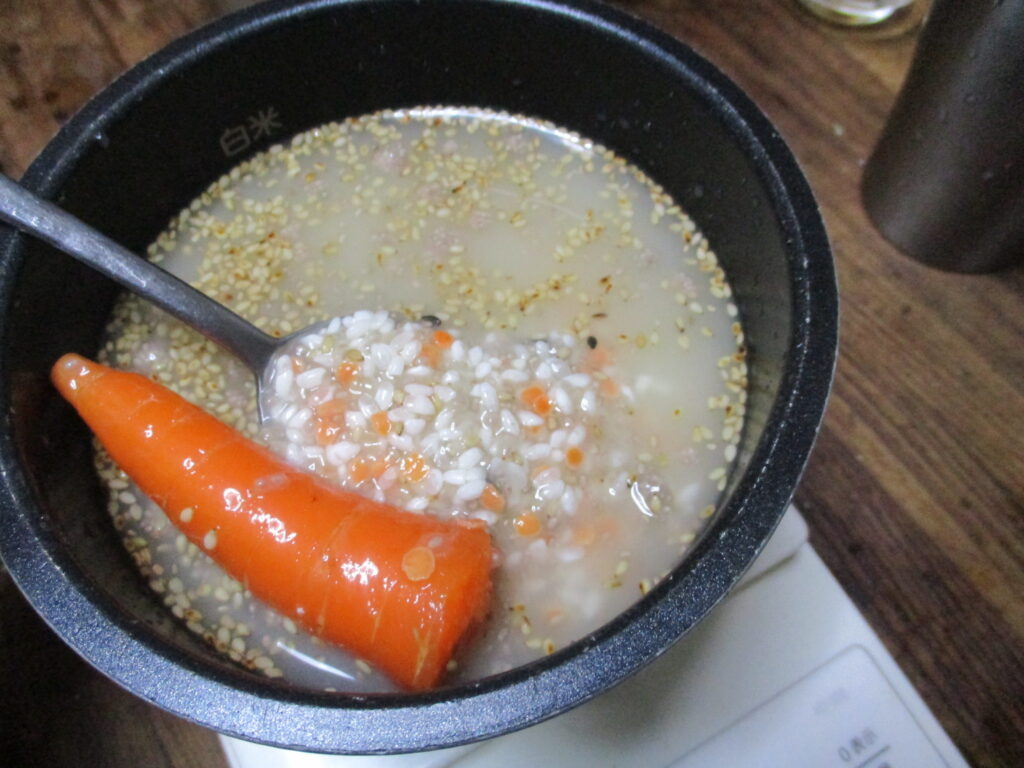 穀食納豆ご飯　浸水